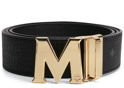 black and white mcm belt|bloomingdale's mcm belt.